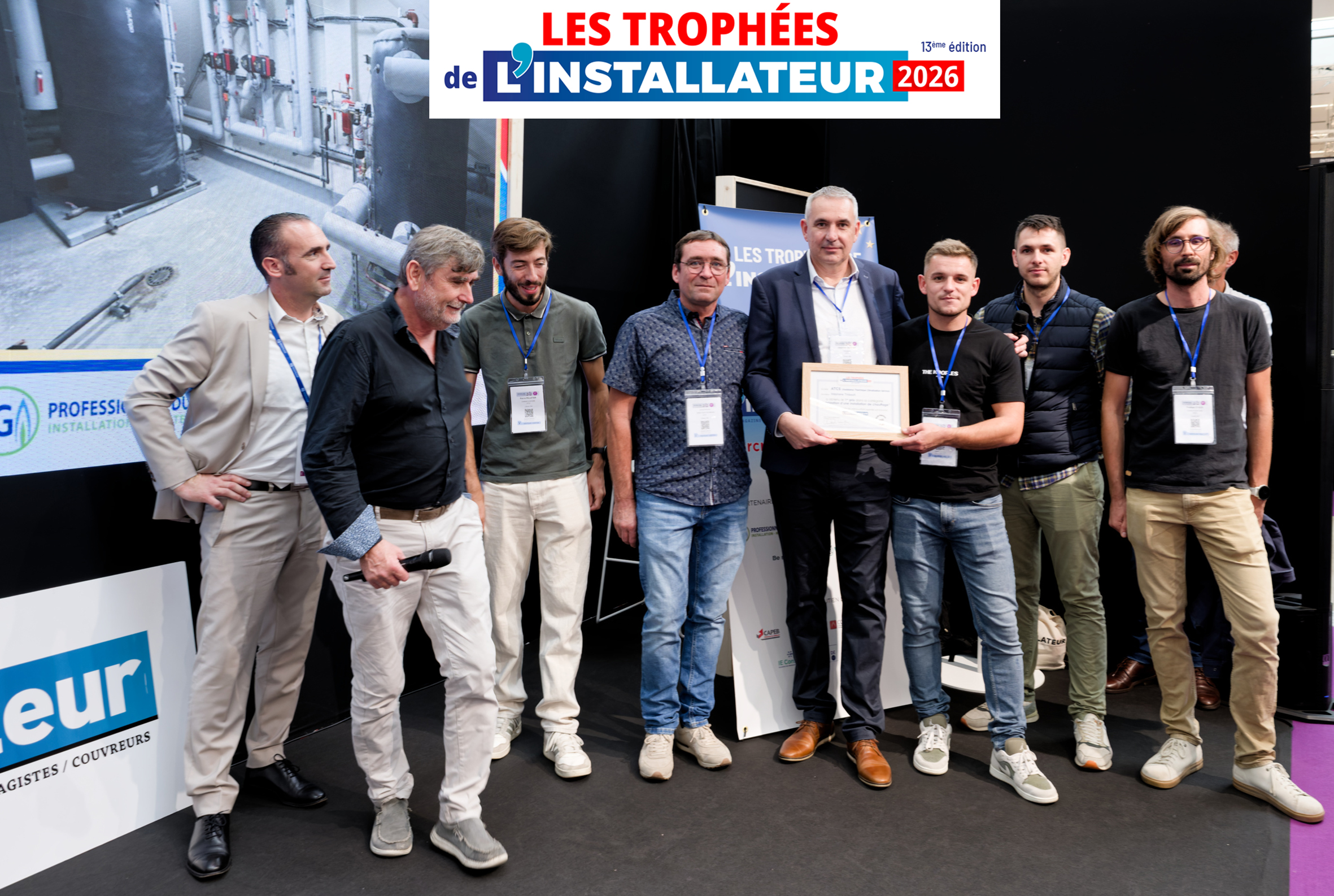 L'équipe ATCS reçoit le 1er prix des Trophées de l'Installateur 2026 sur le salon Interclima